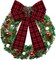 2 Pieces Christmas Red Bows Christmas Wreath Bows Xmas Buffalo Plaid Bows with Pine Cones Ornaments for Christmas Tree Indoor Outdoor Decorations (Black, Red, Green)